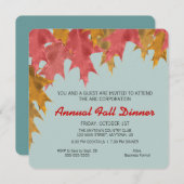 Herbstlaub Business Fall Dinner Einladung (Vorne/Hinten)