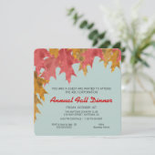 Herbstlaub Business Fall Dinner Einladung (Stehend Vorderseite)