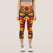 Herbstlaub Capri Leggings (Vorderseite)