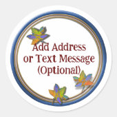 Herbstlaub Circle Runder Aufkleber (Vorderseite)