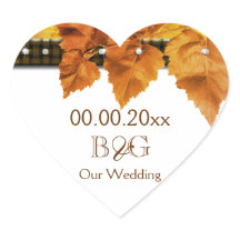 Herbstlaub Country Hochzeit Siegel #2