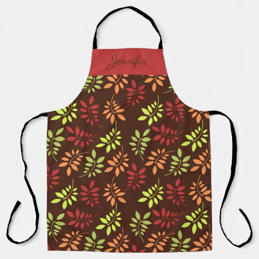 Herbstlaub Custom Küche Schürze Mama Geschenk (Vorderseite)