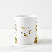 Herbstlaub Dalmatiner (schwarz 1) Hund Niedlich sp Kaffeetasse (Mittel)