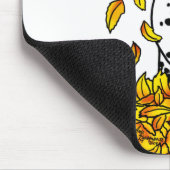 Herbstlaub Dalmatiner (schwarz 1) Hund Niedlich sp Mousepad (Ecke)