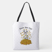 Herbstlaub Dalmatiner (schwarz 1) Hunde Spaß spiel Tasche (Rückseite)