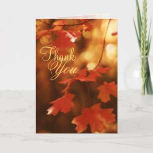 Herbstlaub Dankesgrußkarte Dankeskarte