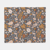 Herbstlaub, das nahtlose Muster der Herbstnacht Fleecedecke (Vorderseite (Horizontal))