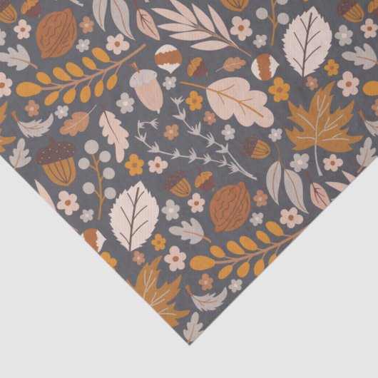 Herbstlaub, das nahtlose Muster der Herbstnacht Seidenpapier (Detail)