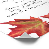 Herbstlaub-Datumsglas Herbst-Brautjunggesellinnena Poster (Ecke)