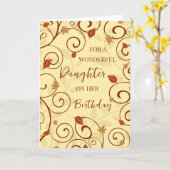 Herbstlaub Daughter Birthday Karte (Gelbe Blume)