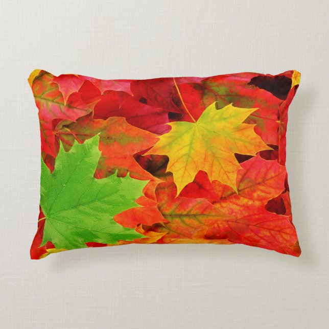Herbstlaub Dekokissen (Vorderseite)