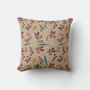 Herbstlaub-Dekor im minimalistischen Stil von Me C Kissen