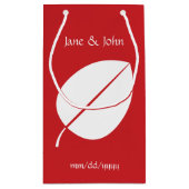 Herbstlaub der Cherry-Geschenktasche Kleine Geschenktüte (Rückseite)