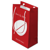Herbstlaub der Cherry-Geschenktasche Kleine Geschenktüte (Rückseite Schrägansicht)