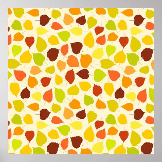 Herbstlaub der Linde Poster (Vorne)