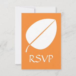 Herbstlaub der orangen RSVP-Karte RSVP Karte