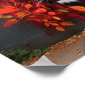 Herbstlaub des Grafitti Poster (Ecke)