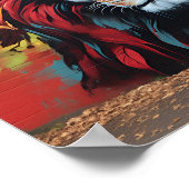 Herbstlaub des Grafitti Poster (Ecke)