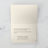 Herbstlaub des Herbstes Beileid Beileid Dankeskarte (Innenseite)