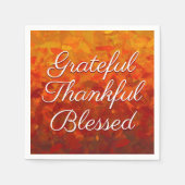 Herbstlaub des Herbstes dankbar Selig gesegnet Serviette (Vorderseite)