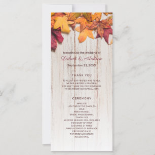 Herbstlaub des Herbstes Rustic Wood Wedding