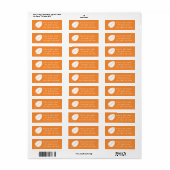 Herbstlaub des Orange-Rücksendeadressenlabels (Vorne)