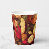 Herbstlaub Design Pappbecher (Links)