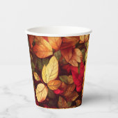 Herbstlaub Design Pappbecher (Vorderseite)