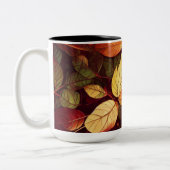 Herbstlaub Design Zweifarbige Tasse (Links)