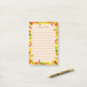 Herbstlaub-Dinge-zu-tun-linierte Post-it-Notizen Post-it Klebezettel (Auf Schreibtisch)