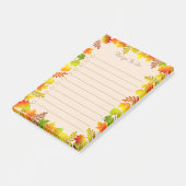 Herbstlaub-Dinge-zu-tun-linierte Post-it-Notizen Post-it Klebezettel (angewinkelt)