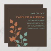 Herbstlaub Doppelbelegungen Speichern Sie die Datu Save The Date (Vorne/Hinten)