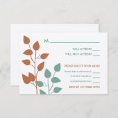 Herbstlaub Doppelbuchten Hochzeiten von RSVP-Karte RSVP Karte (Vorne/Hinten)