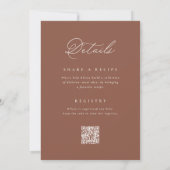 Herbstlaub-Doppelseitiger QR-Code-Junggesellinnena Einladung (Rückseite)