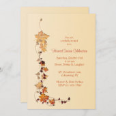 Herbstlaub-Eckeinladung Einladung (Vorne/Hinten)