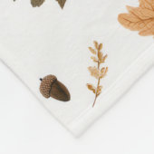 Herbstlaub & Eicheln Laub Fleecedecke (Ecke)
