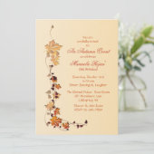 Herbstlaub - Einladung (Stehend Vorderseite)