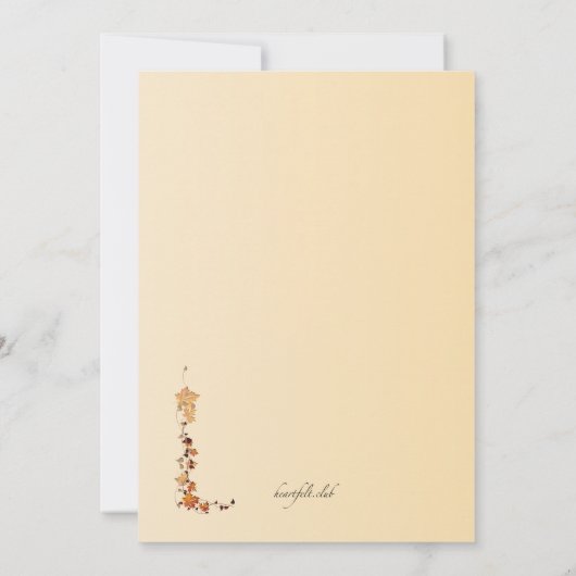 Herbstlaub - Einladung (Rückseite)