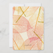 Herbstlaub Einladung (Rückseite)