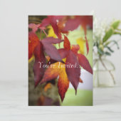 Herbstlaub-… Einladung (Stehend Vorderseite)
