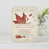 Herbstlaub Einladung (Stehend Vorderseite)