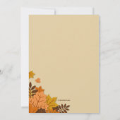 Herbstlaub Einladung (Rückseite)