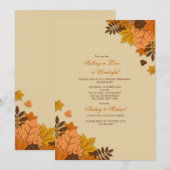 Herbstlaub Einladung (Vorne/Hinten)