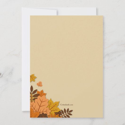 Herbstlaub Einladung (Rückseite)
