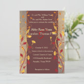 Herbstlaub Einladung zur Hochzeit (Stehend Vorderseite)