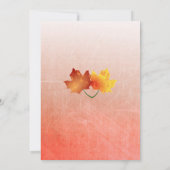 Herbstlaub Einladungen für Herbsthochzeiten (Rückseite)