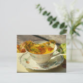 Herbstlaub Englischer Tee Herbst Hütte Postkarte (Stehend Vorderseite)