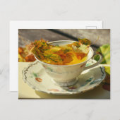 Herbstlaub Englischer Tee Herbst Hütte Postkarte (Vorne/Hinten)