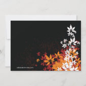 Herbstlaub Erntedank Abendessen Einladung (Rückseite)