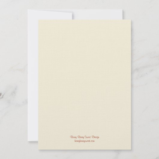 Herbstlaub Erntedank Abendessen Einladung (Rückseite)